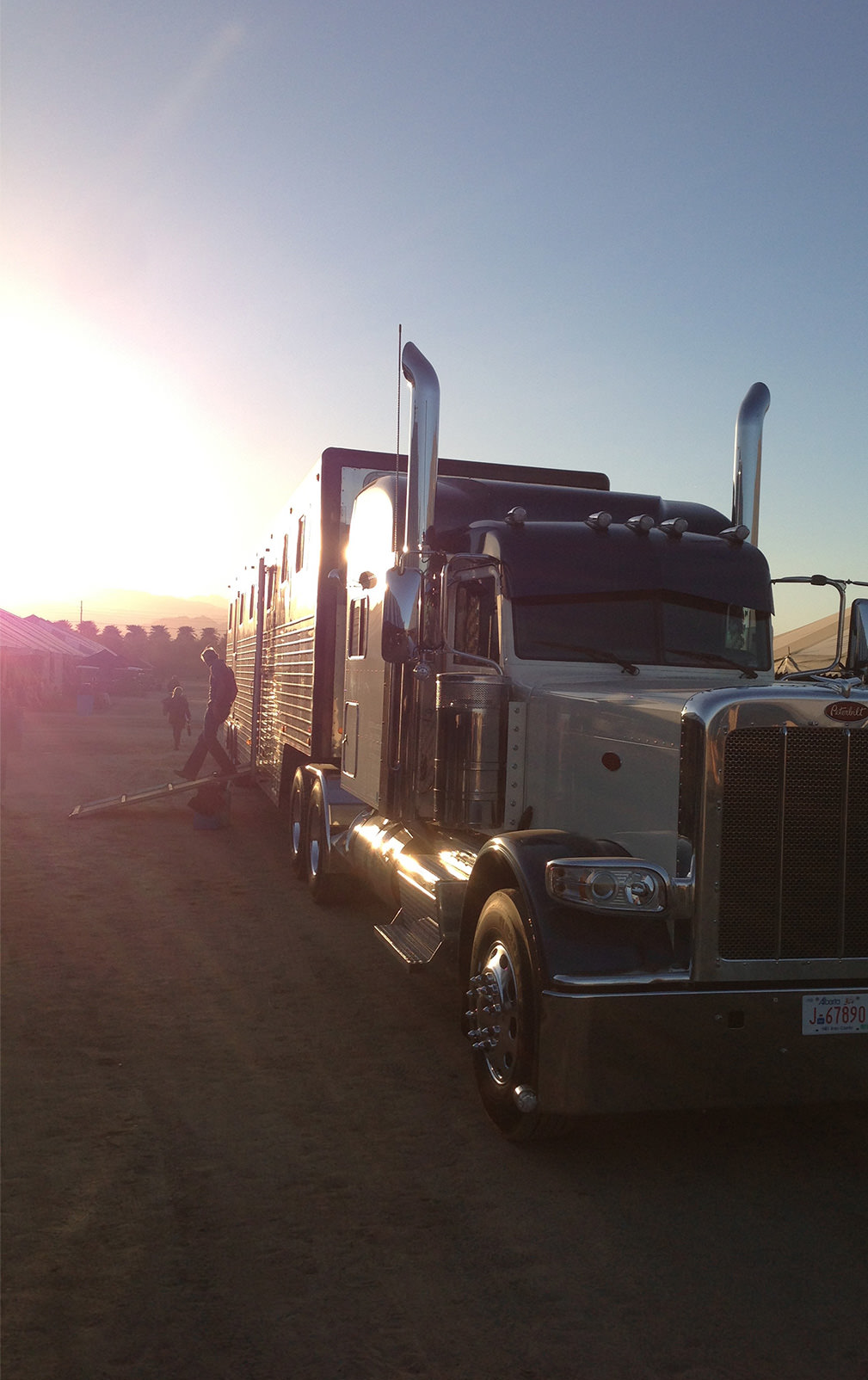 horse-transport-california-sunset